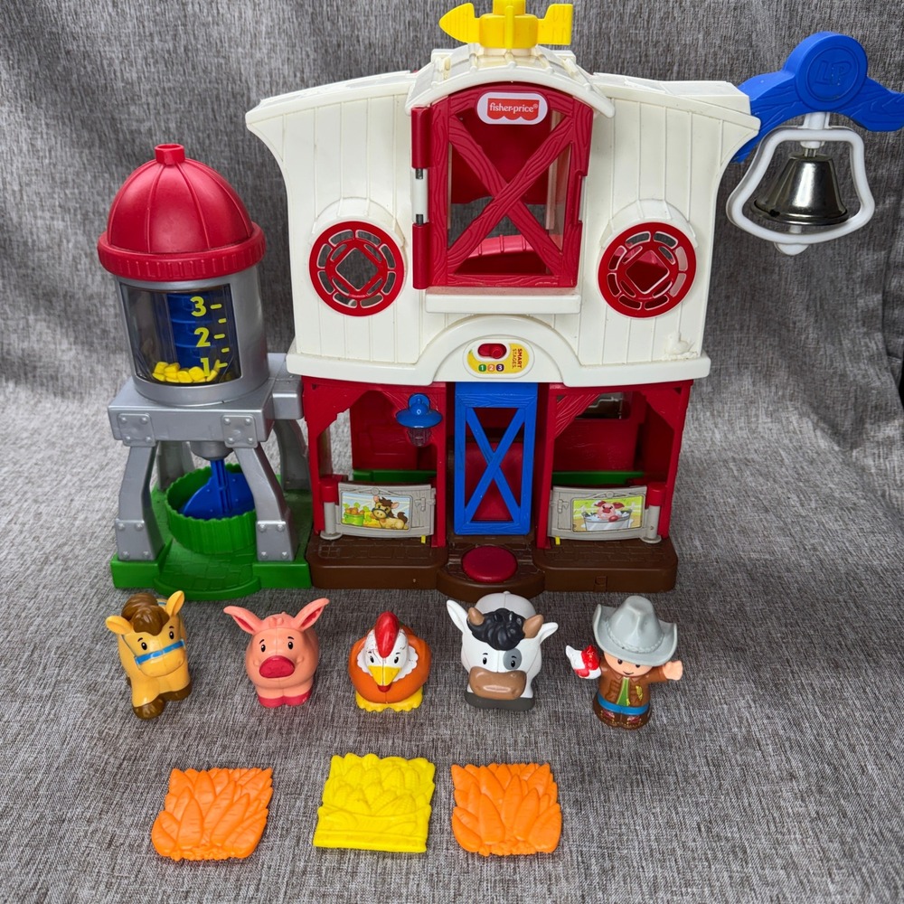 Fisher-Price Little People Caring for Animals Farm Playset with Figures & Food